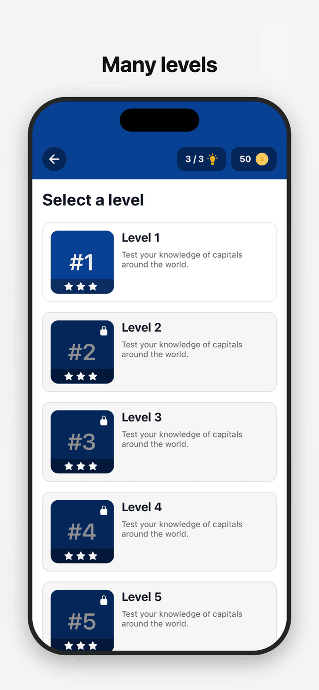 Capitals Quiz Game screenshot 1