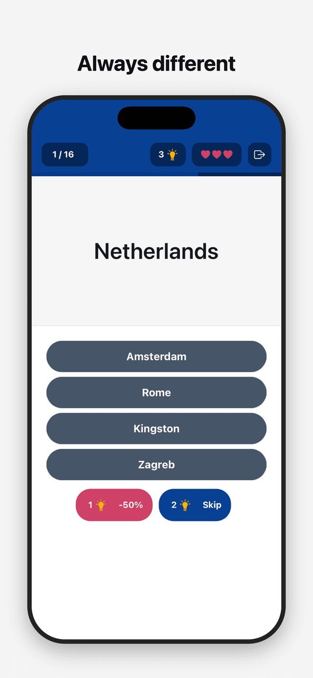 Capitals Quiz Game screenshot 3